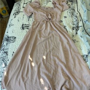 Siren Lily Blush Smocked Maternity Dress